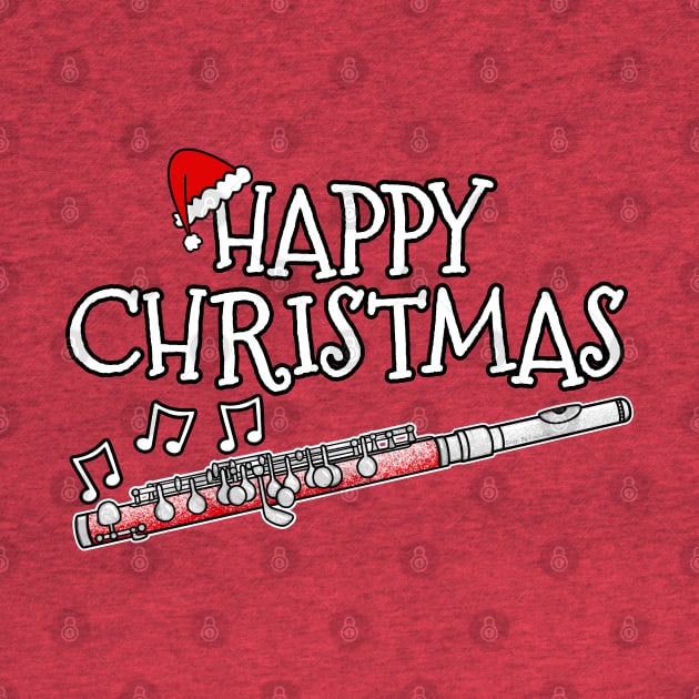 Christmas Piccolo Piccoloist Woodwind Musician Xmas 2022 by doodlerob